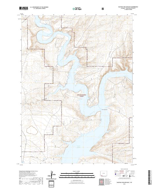 USGS Topographic Map – Halfway Hollow East
