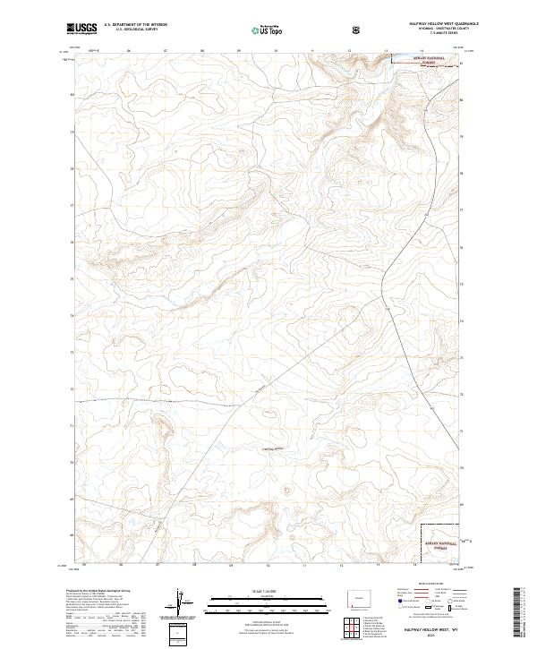 USGS Topographic Map – Halfway Hollow West