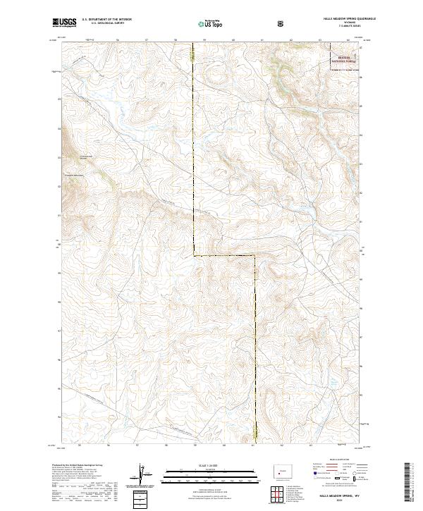 USGS Topographic Map – Halls Meadow Spring