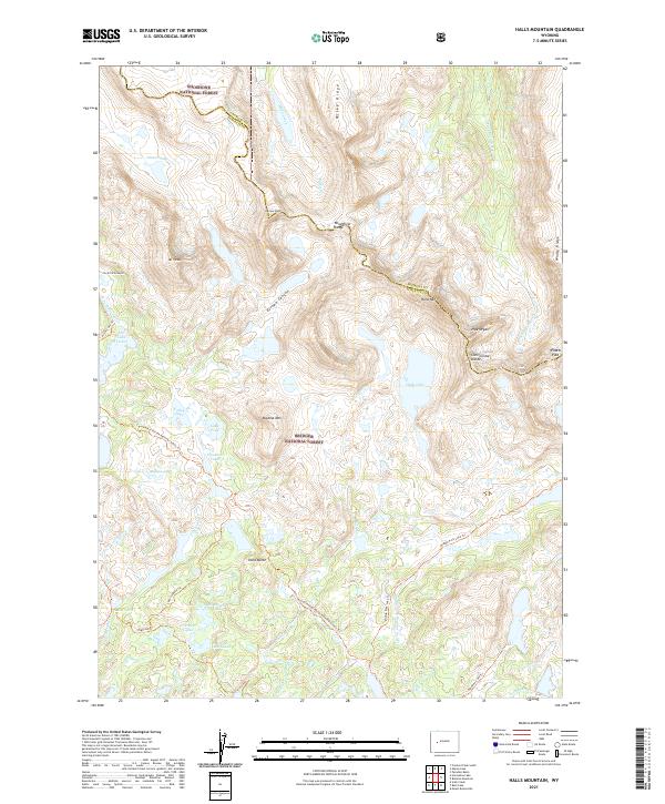 USGS Topographic Map – Halls Mountain