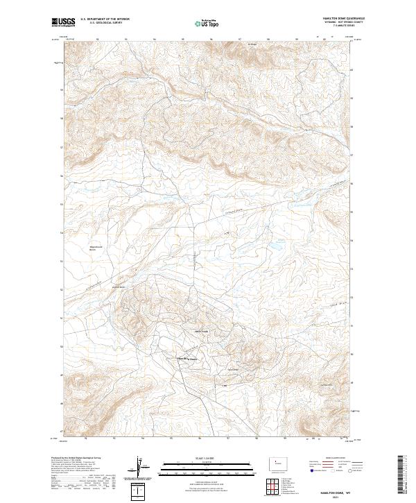 USGS Topographic Map – Hamilton Dome
