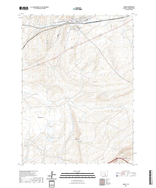 USGS Topographic Map – Hanna