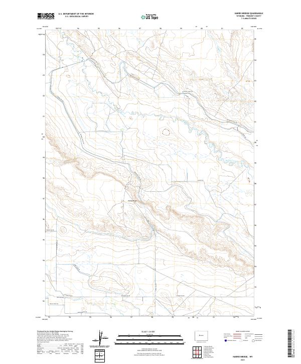 USGS Topographic Map – Harris Bridge