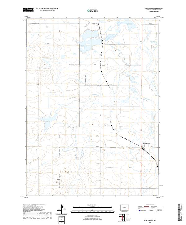 USGS Topographic Map – Hawk Springs
