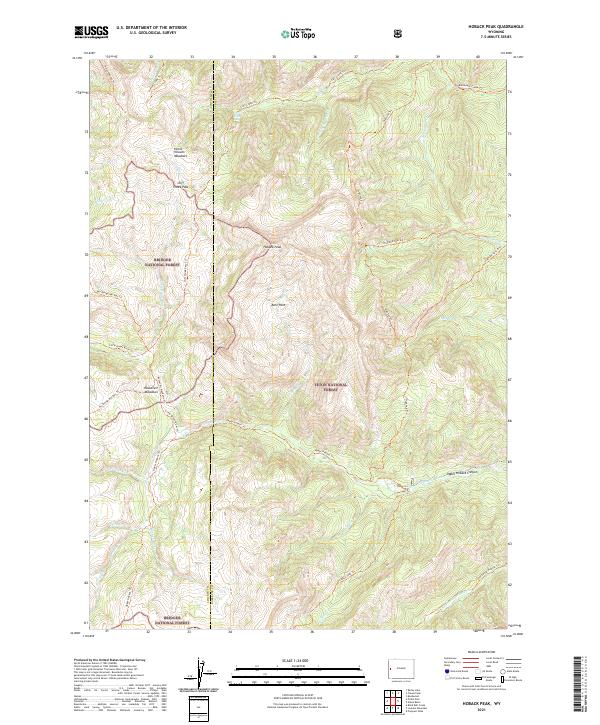 USGS Topographic Map – Hoback Peak