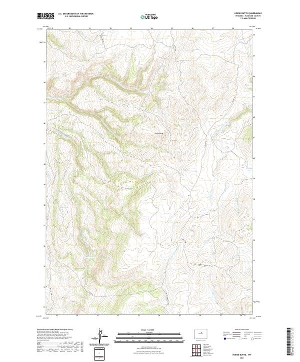 USGS Topographic Map – Horse Butte