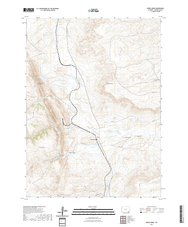 USGS Topographic Map – Horse Creek