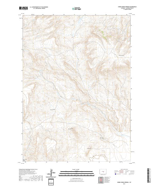 USGS Topographic Map – Horse Creek Springs
