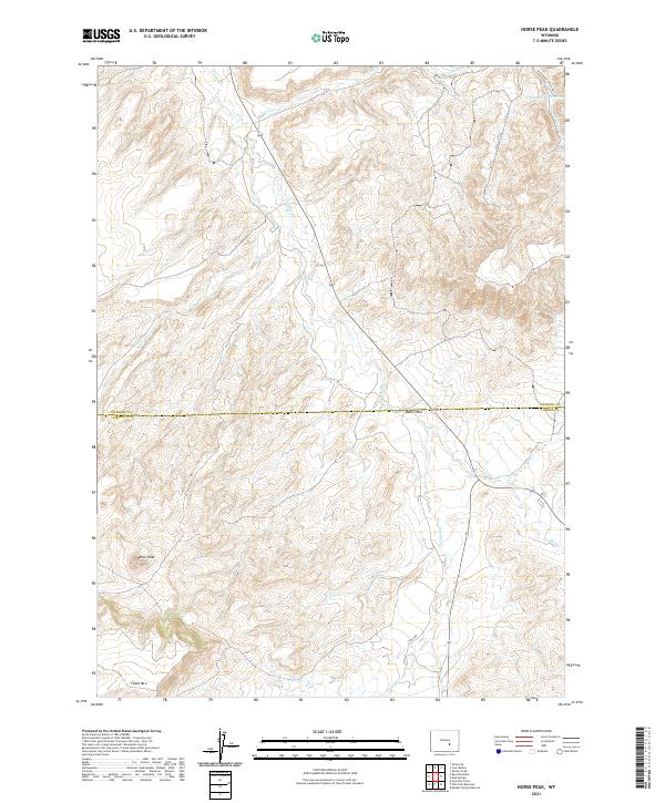 USGS Topographic Map – Horse Peak