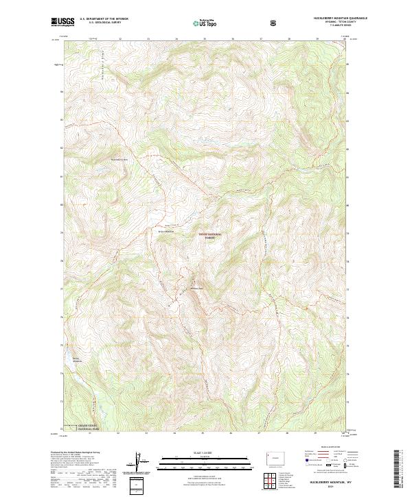 USGS Topographic Map – Huckleberry Mountain