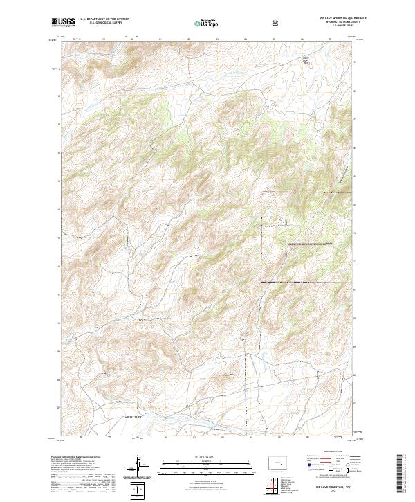 USGS Topographic Map – Ice Cave Mountain