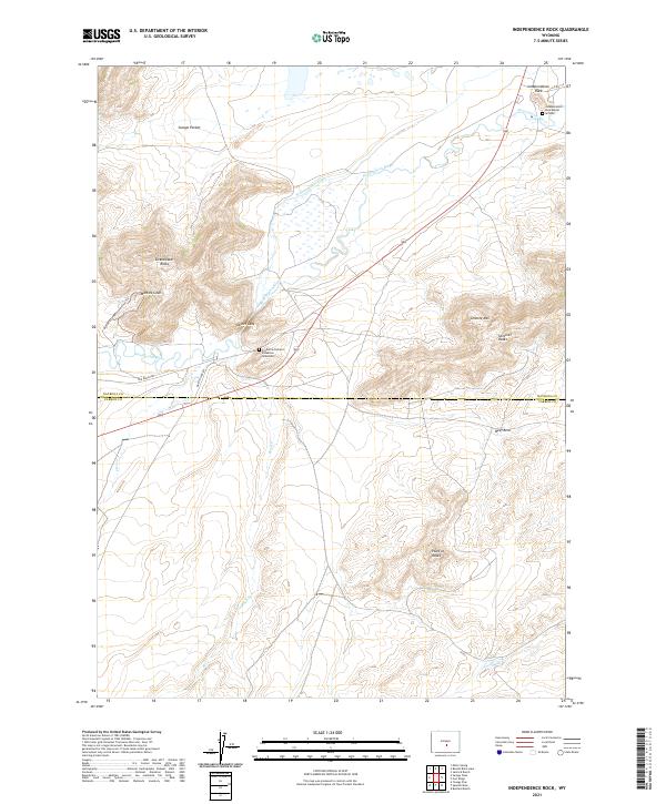 USGS Topographic Map – Independence Rock