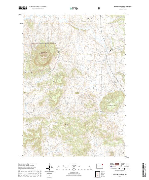USGS Topographic Map – Inyan Kara Mountain