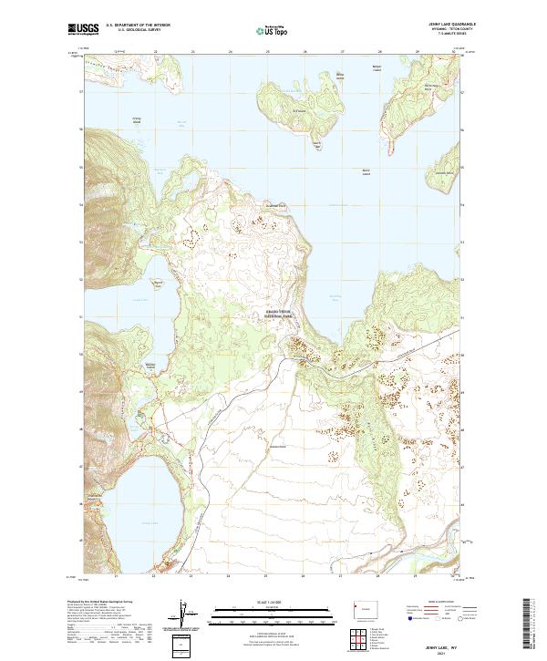 USGS Topographic Map – Jenny Lake