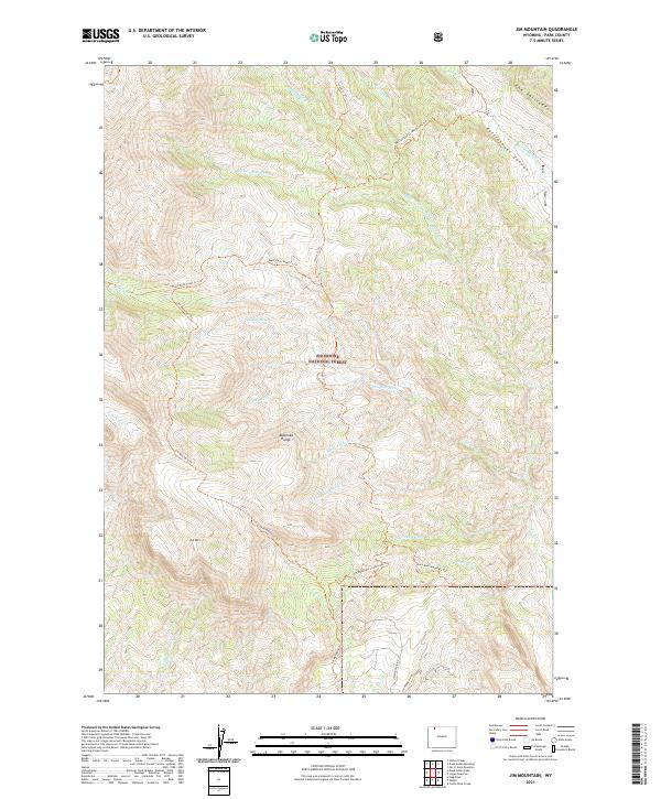USGS Topographic Map – Jim Mountain