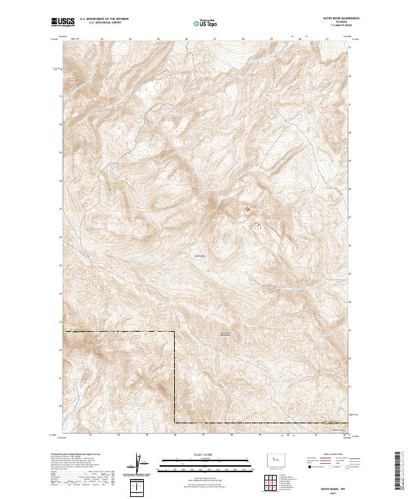 USGS Topographic Map – Kates Basin