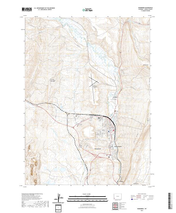 USGS Topographic Map – Kemmerer