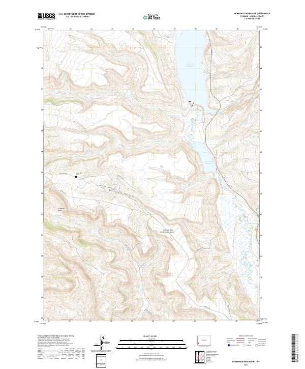USGS Topographic Map – Kemmerer Reservoir