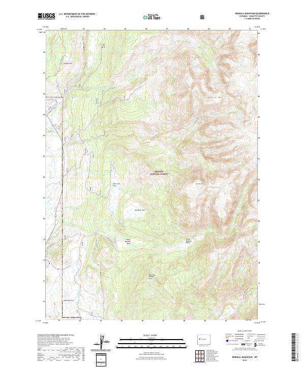 USGS Topographic Map – Kendall Mountain