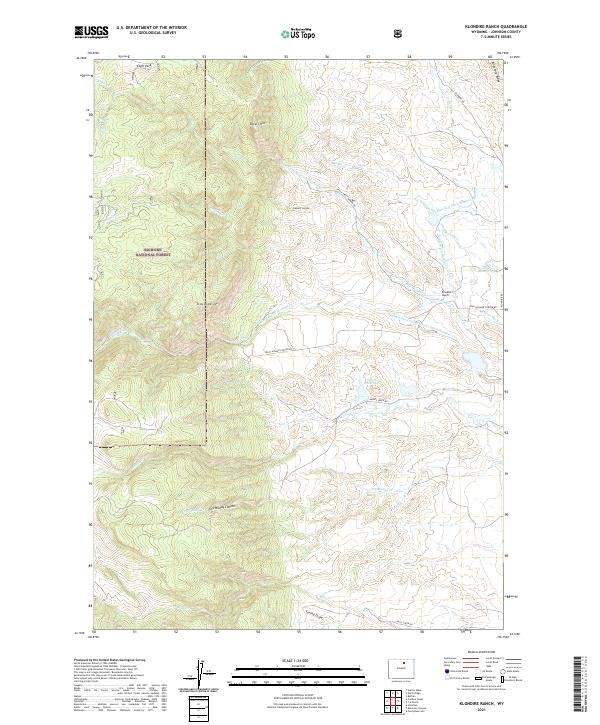 USGS Topographic Map – Klondike Ranch