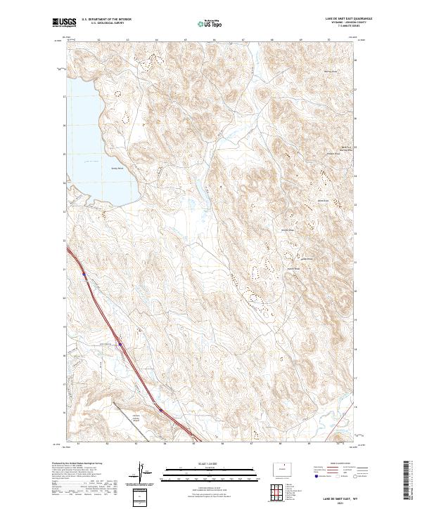 USGS Topographic Map – Lake De Smet East