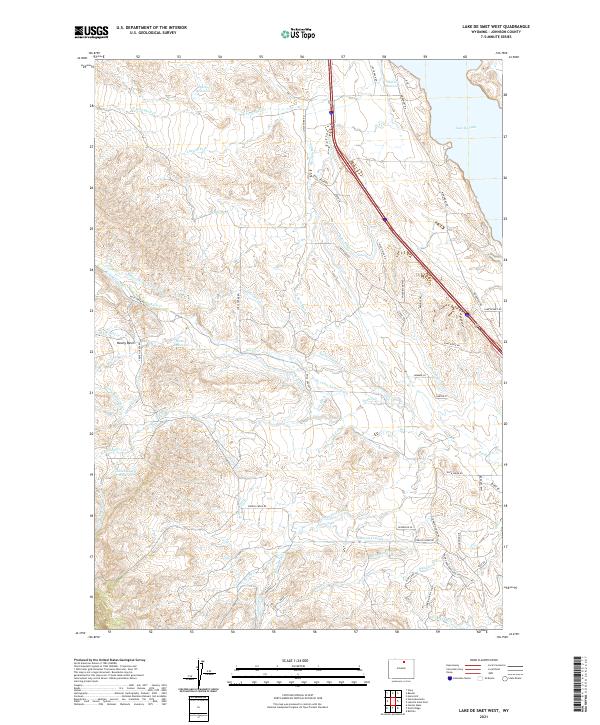 USGS Topographic Map – Lake De Smet West