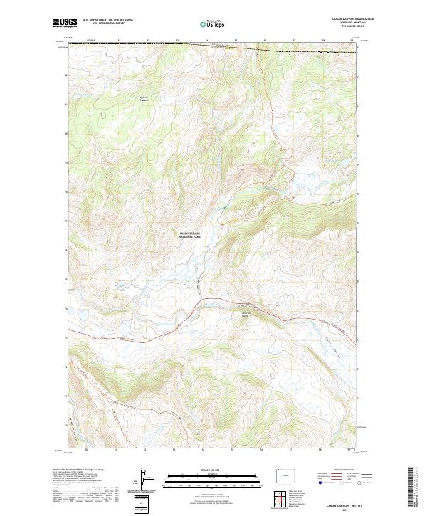 USGS Topographic Map – Lamar Canyon