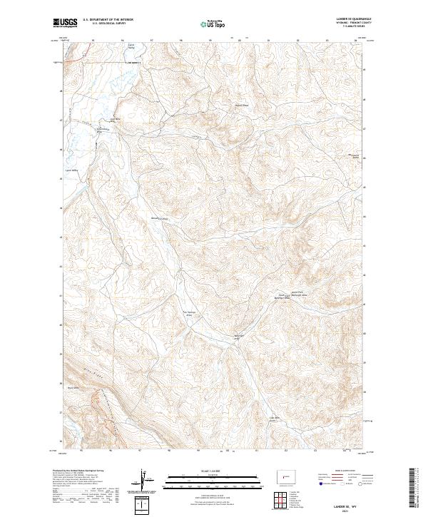 USGS Topographic Map – Lander SE