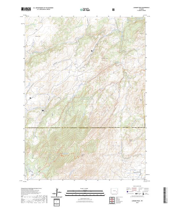 USGS Topographic Map – Laramie Peak