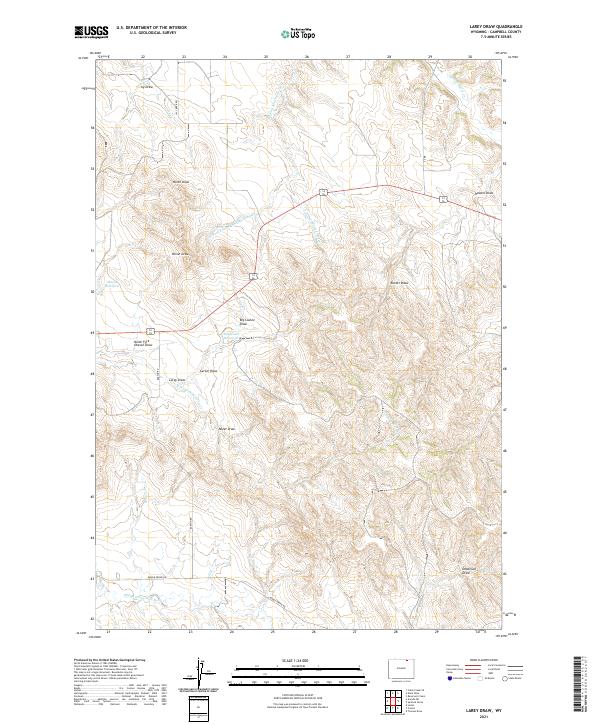 USGS Topographic Map – Larey Draw
