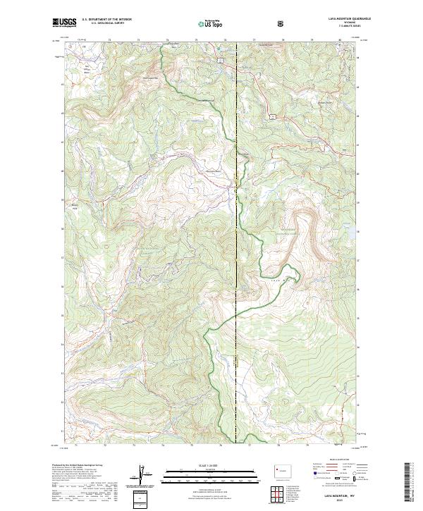 USGS Topographic Map – Lava Mountain