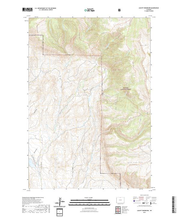 USGS Topographic Map – Leavitt Reservoir