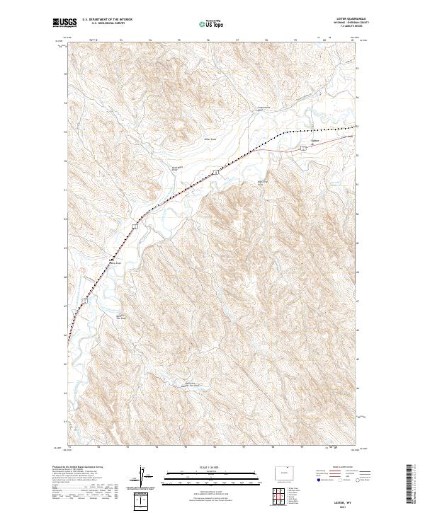 USGS Topographic Map – Leiter