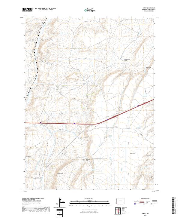 USGS Topographic Map – Leroy