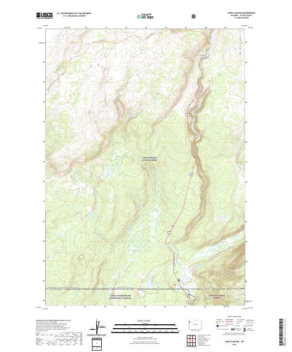USGS Topographic Map – Lewis Canyon