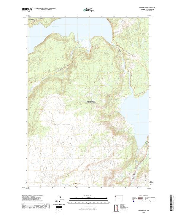 USGS Topographic Map – Lewis Falls