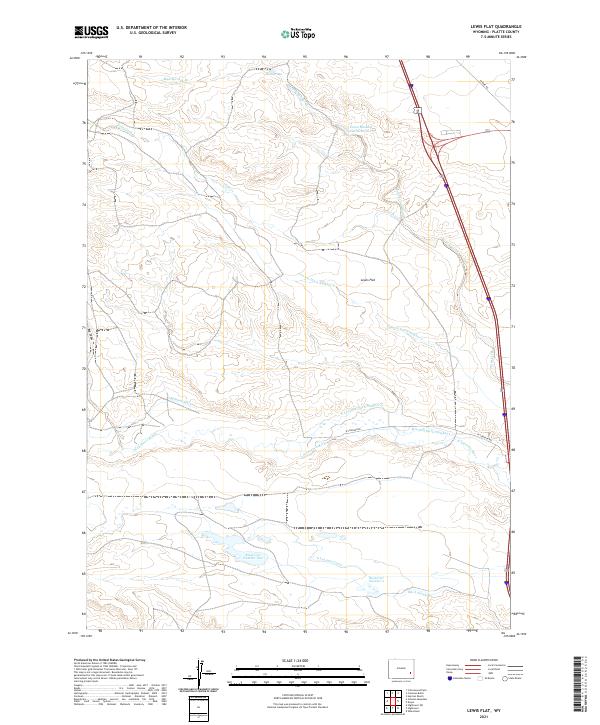 USGS Topographic Map – Lewis Flat