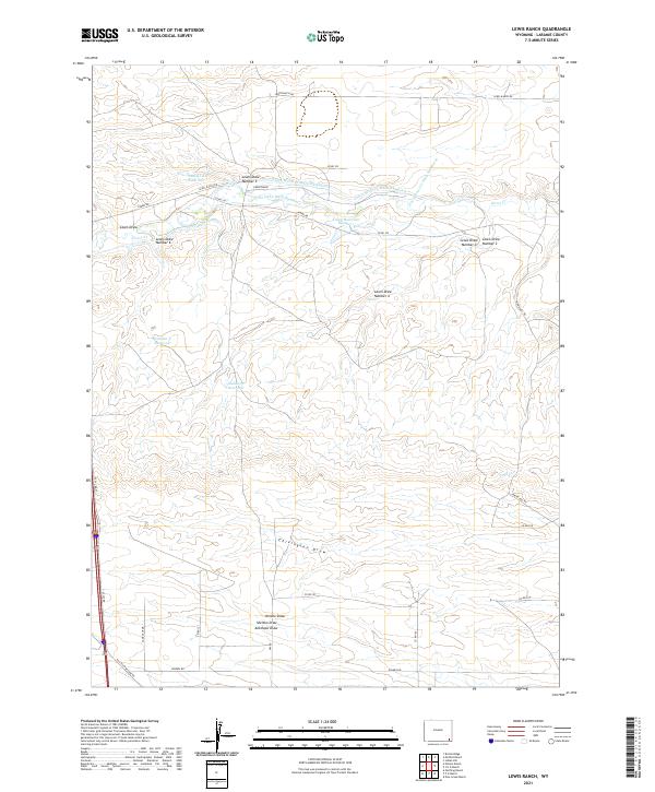 USGS Topographic Map – Lewis Ranch