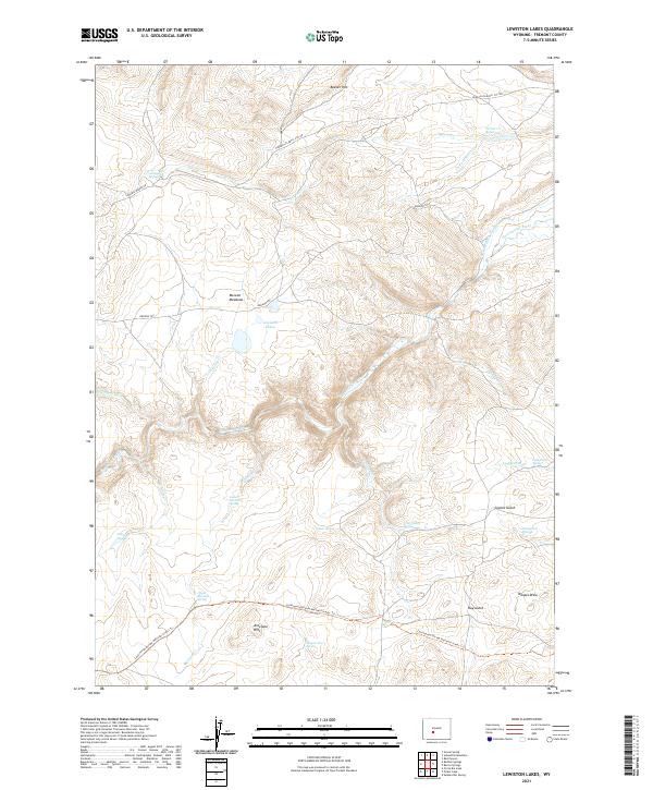 USGS Topographic Map – Lewiston Lakes