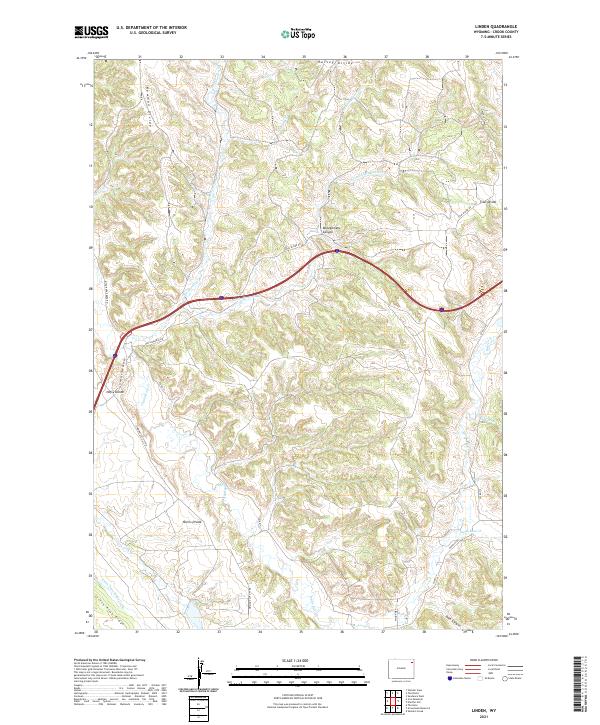 USGS Topographic Map – Linden