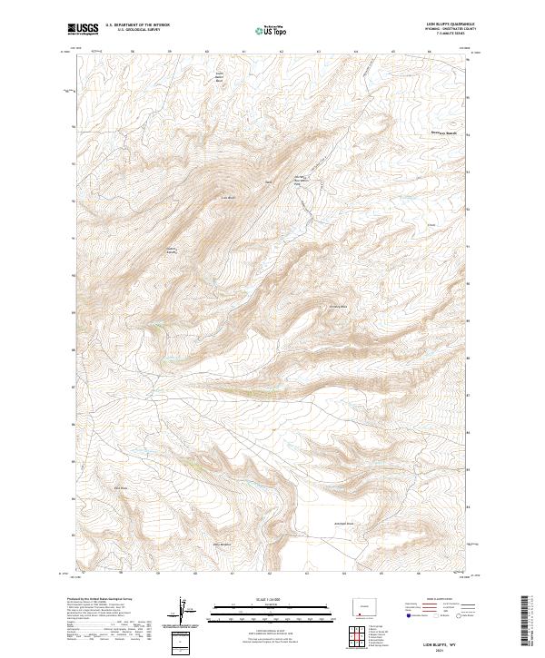 USGS Topographic Map – Lion Bluffs