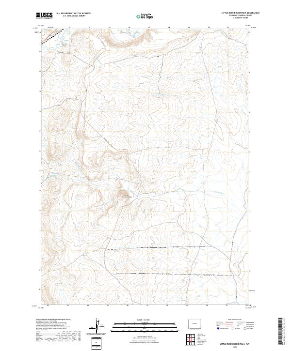 USGS Topographic Map – Little Round Mountain