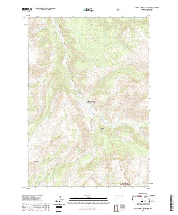 USGS Topographic Map – Little Saddle Mountain