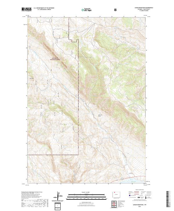 USGS Topographic Map – Logan Mountain