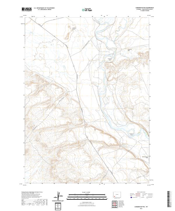 USGS Topographic Map – Lombard Buttes