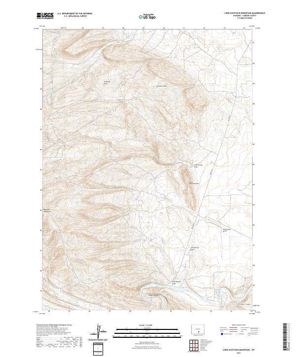 USGS Topographic Map – Lone Haystack Mountain