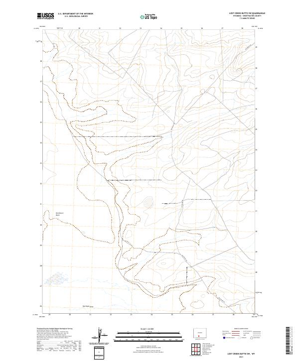 2021 Map of Lost Creek Butte SW, 2021 Print