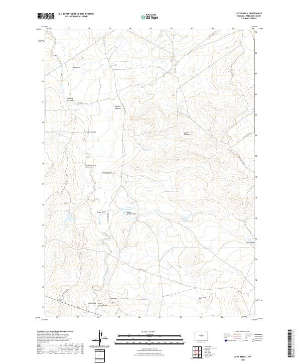 USGS Topographic Map – Love Ranch