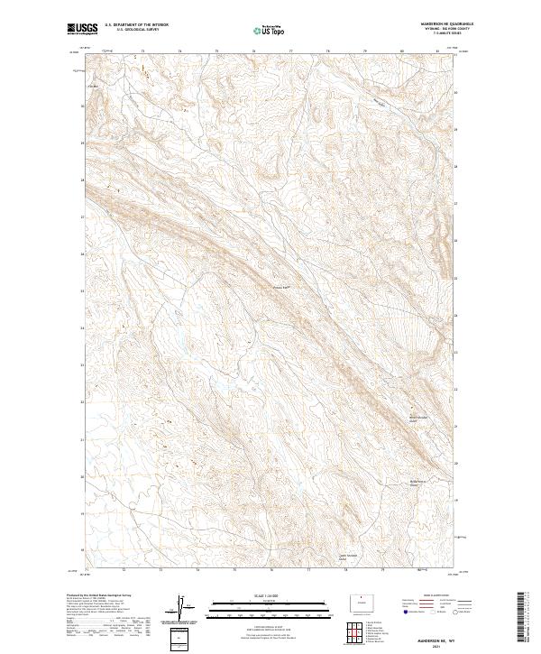 USGS Topographic Map – Manderson NE