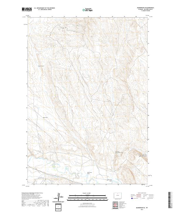 USGS Topographic Map – Manderson SE